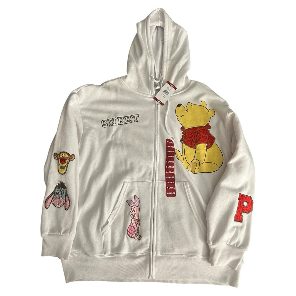 Disney Winnie Pooh white XL zipper hoodie